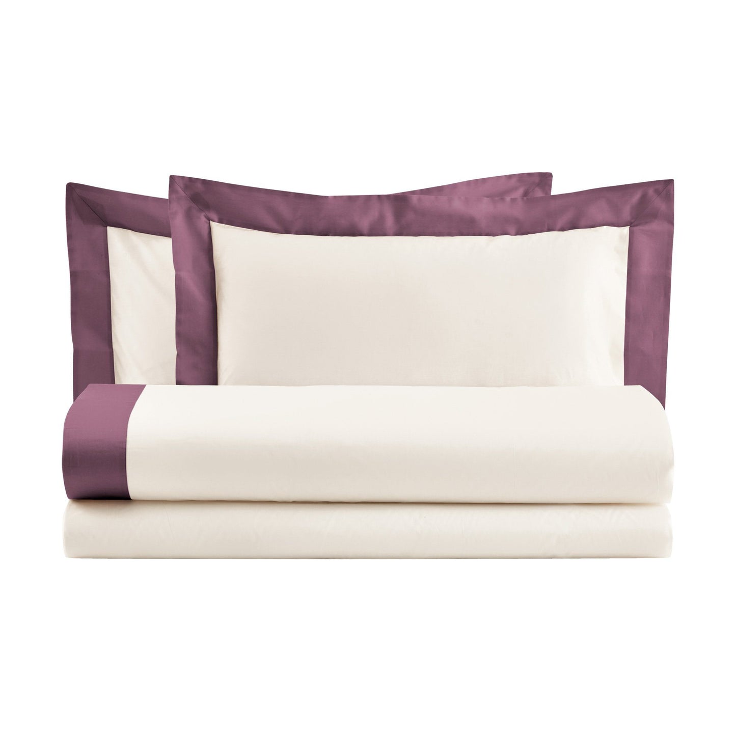 DIAMANTE COMPLETO LETTO COTONE CON BALZA DI RASO | Biancoperla