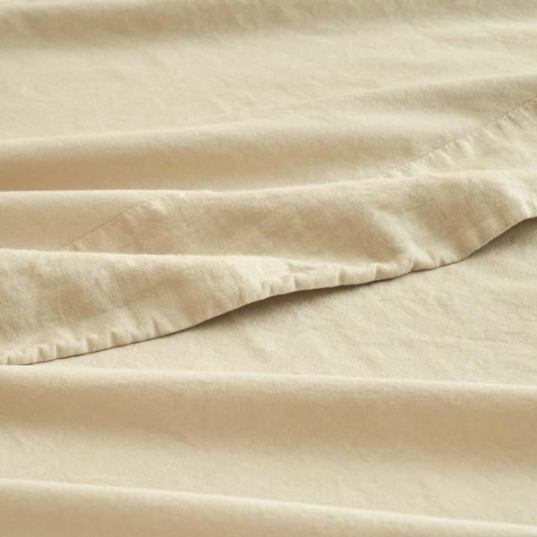 NANTES COMPLETO LETTO MATRIMONIALE IN COTONE CON BALZA DI LINO E FEDERE DUBLE FACE | Biancoperla