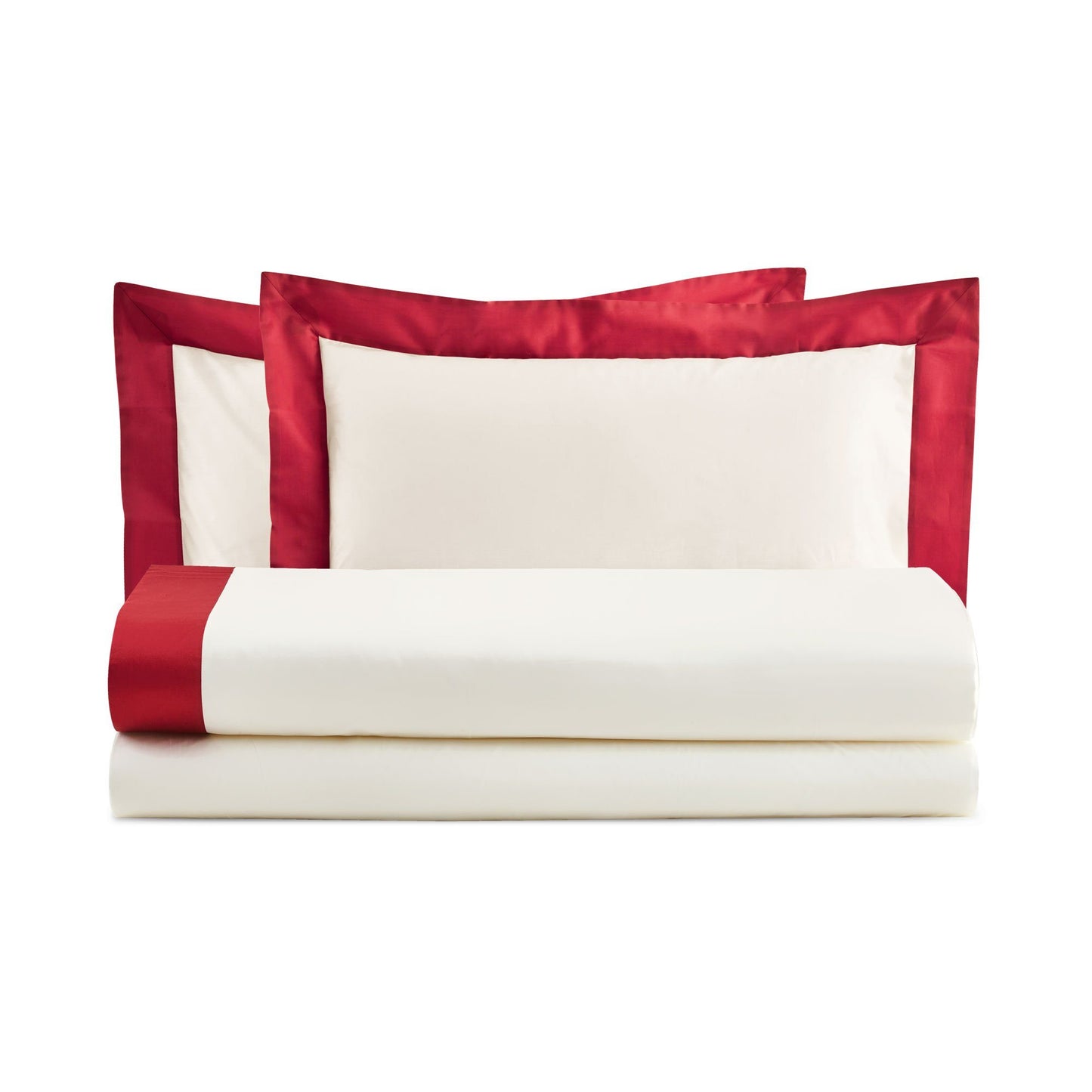 DIAMANTE COMPLETO LETTO COTONE CON BALZA DI RASO | Biancoperla