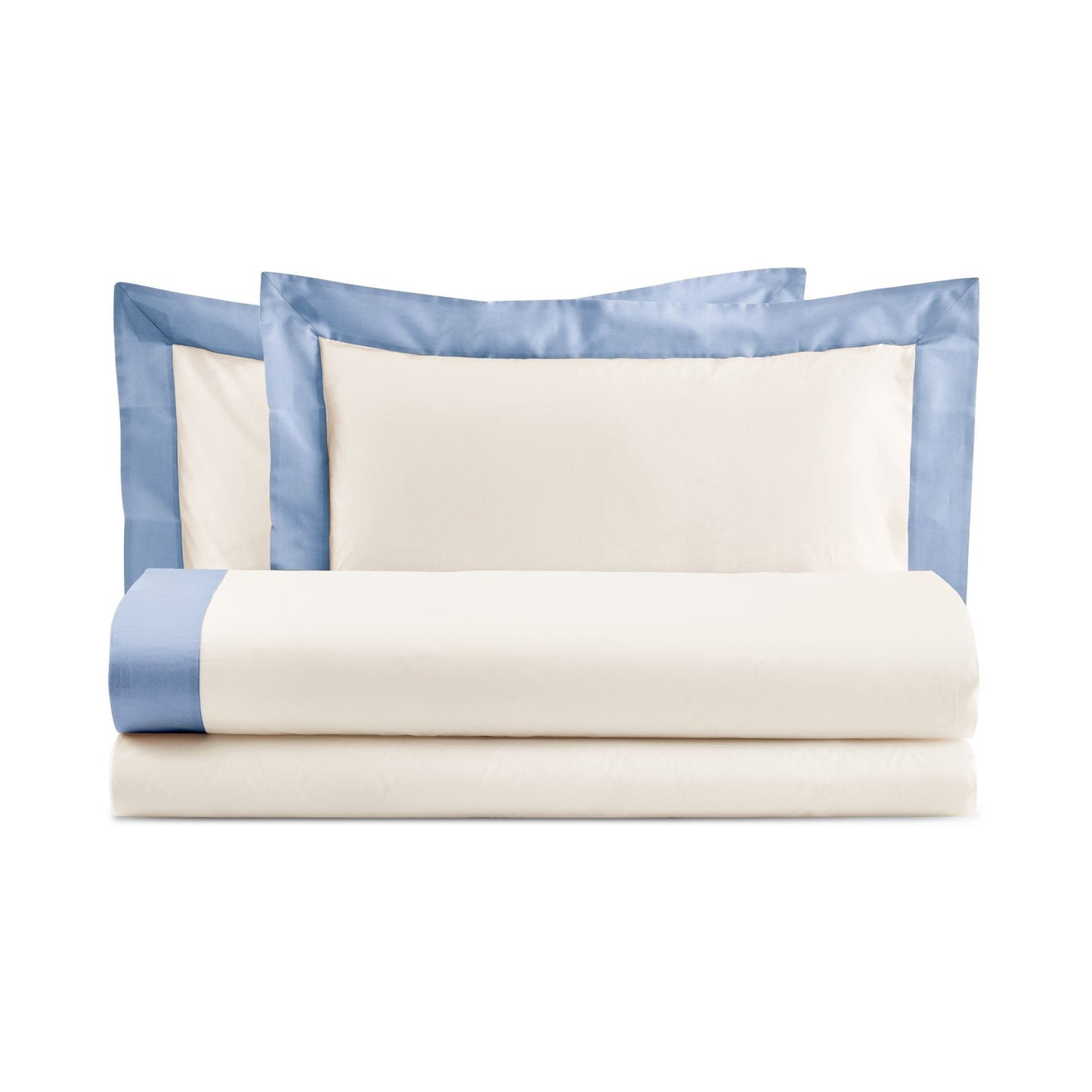 DIAMANTE COMPLETO LETTO COTONE CON BALZA DI RASO | Biancoperla