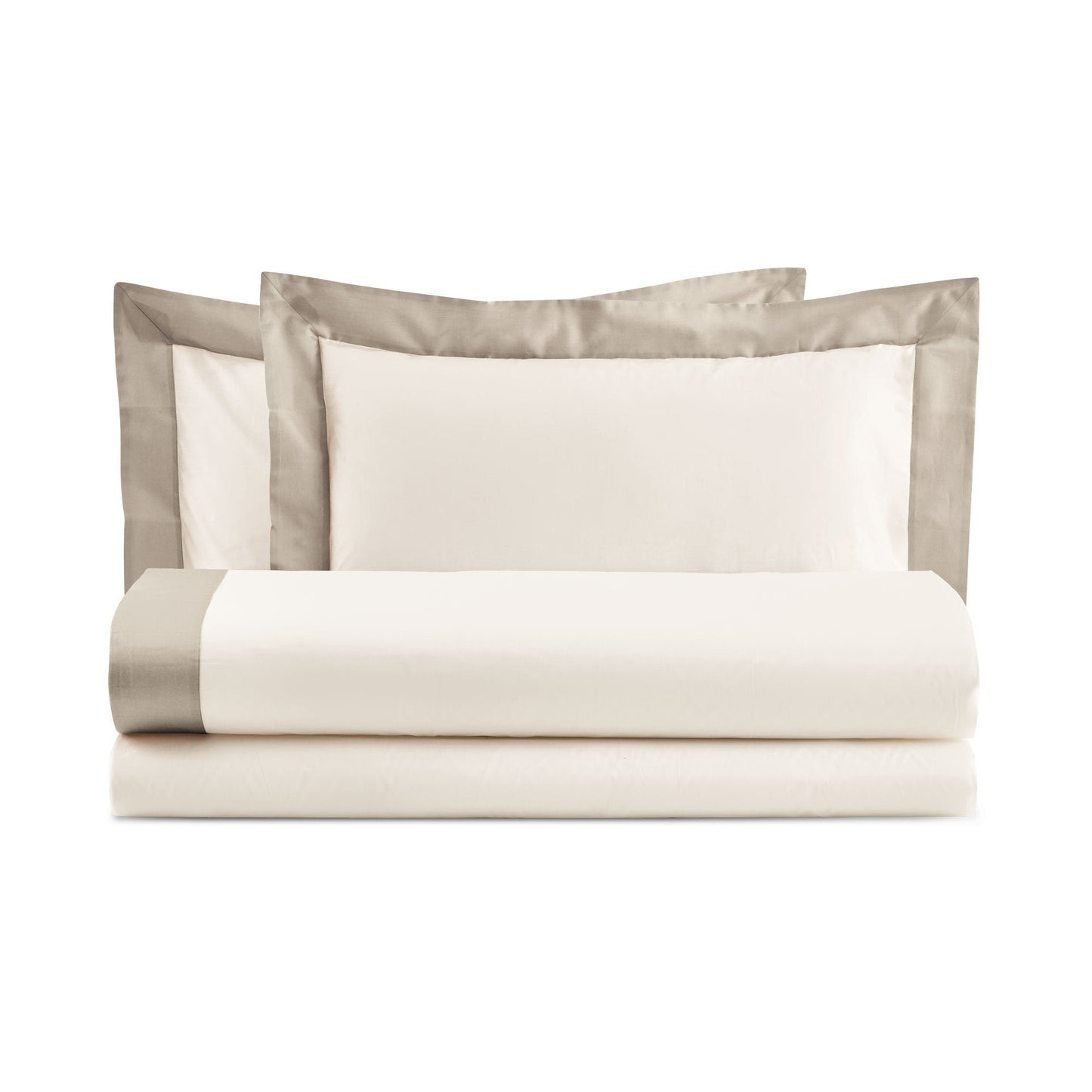 DIAMANTE COMPLETO LETTO COTONE CON BALZA DI RASO | Biancoperla