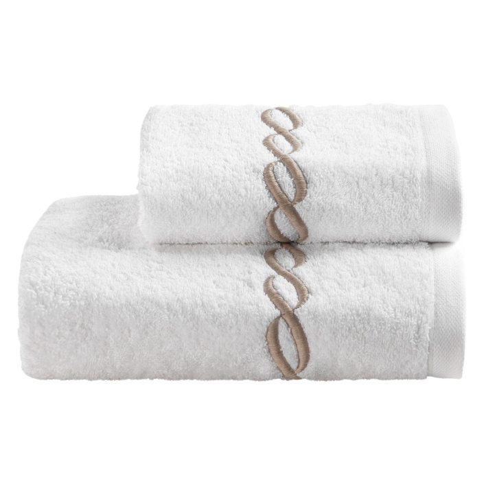 OLYMPIA SET ASCIUGAMANO VISO + OSPITE SPUGNA | Biancoperla
