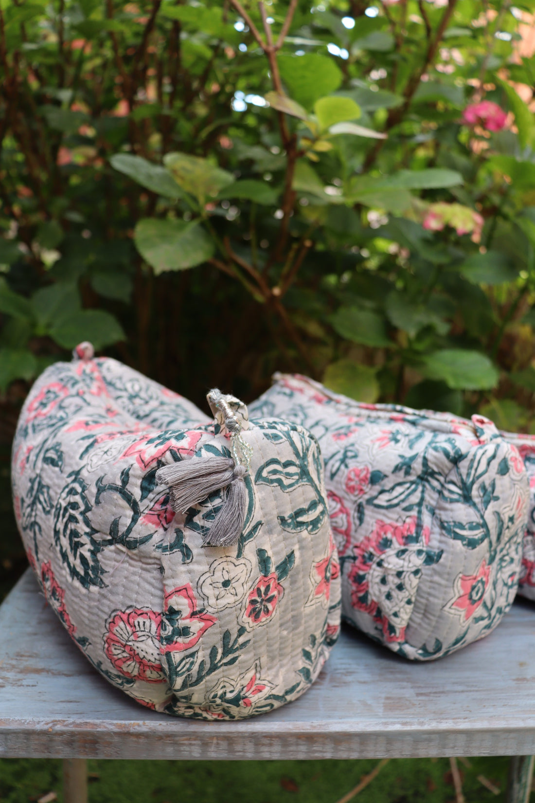 BEAUTY CASE GRIGIO FIORI