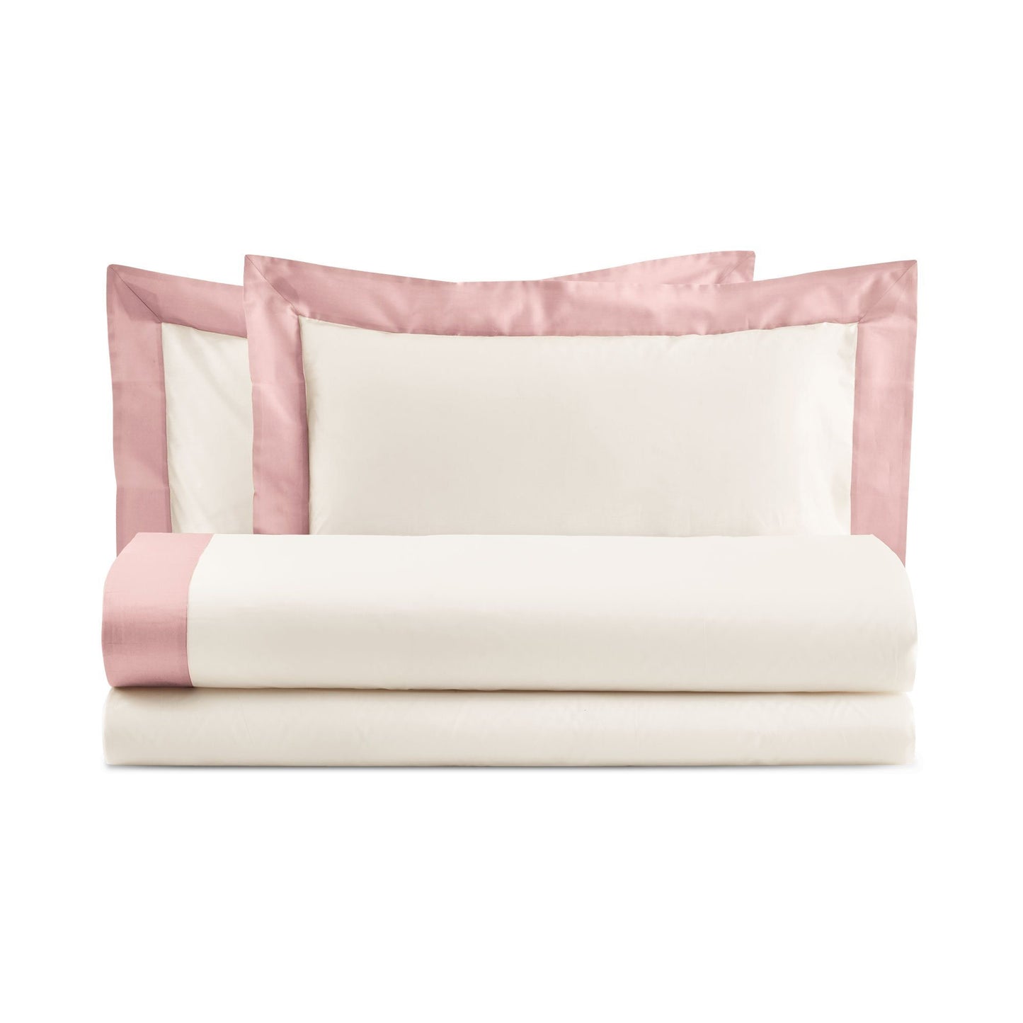 DIAMANTE COMPLETO LETTO COTONE CON BALZA DI RASO | Biancoperla