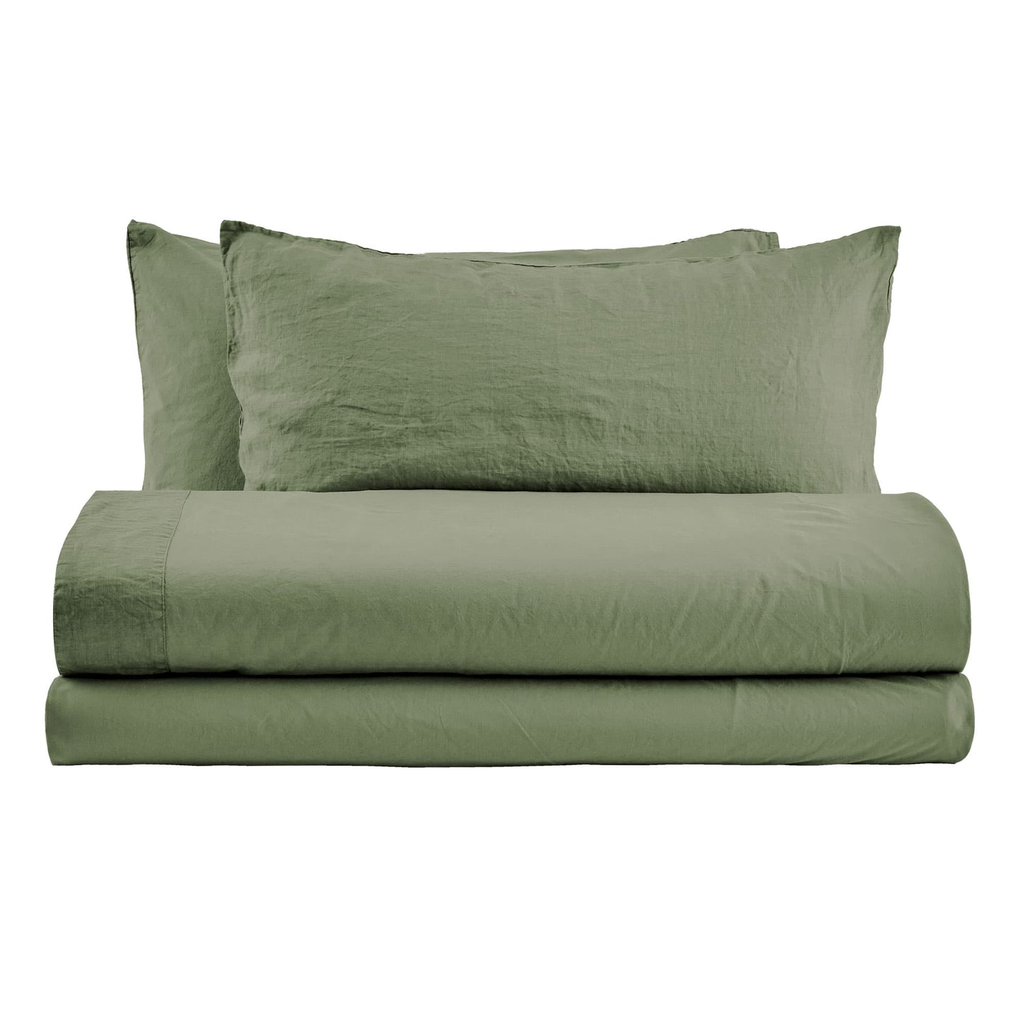 NANTES COMPLETO LETTO MATRIMONIALE IN COTONE CON BALZA DI LINO E FEDERE DUBLE FACE | Biancoperla