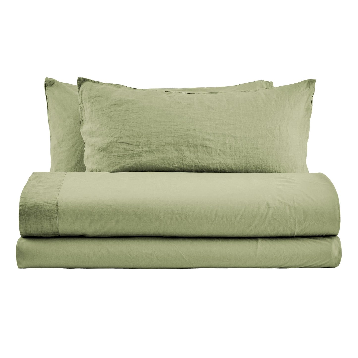 NANTES COMPLETO LETTO MATRIMONIALE IN COTONE CON BALZA DI LINO E FEDERE DUBLE FACE | Biancoperla