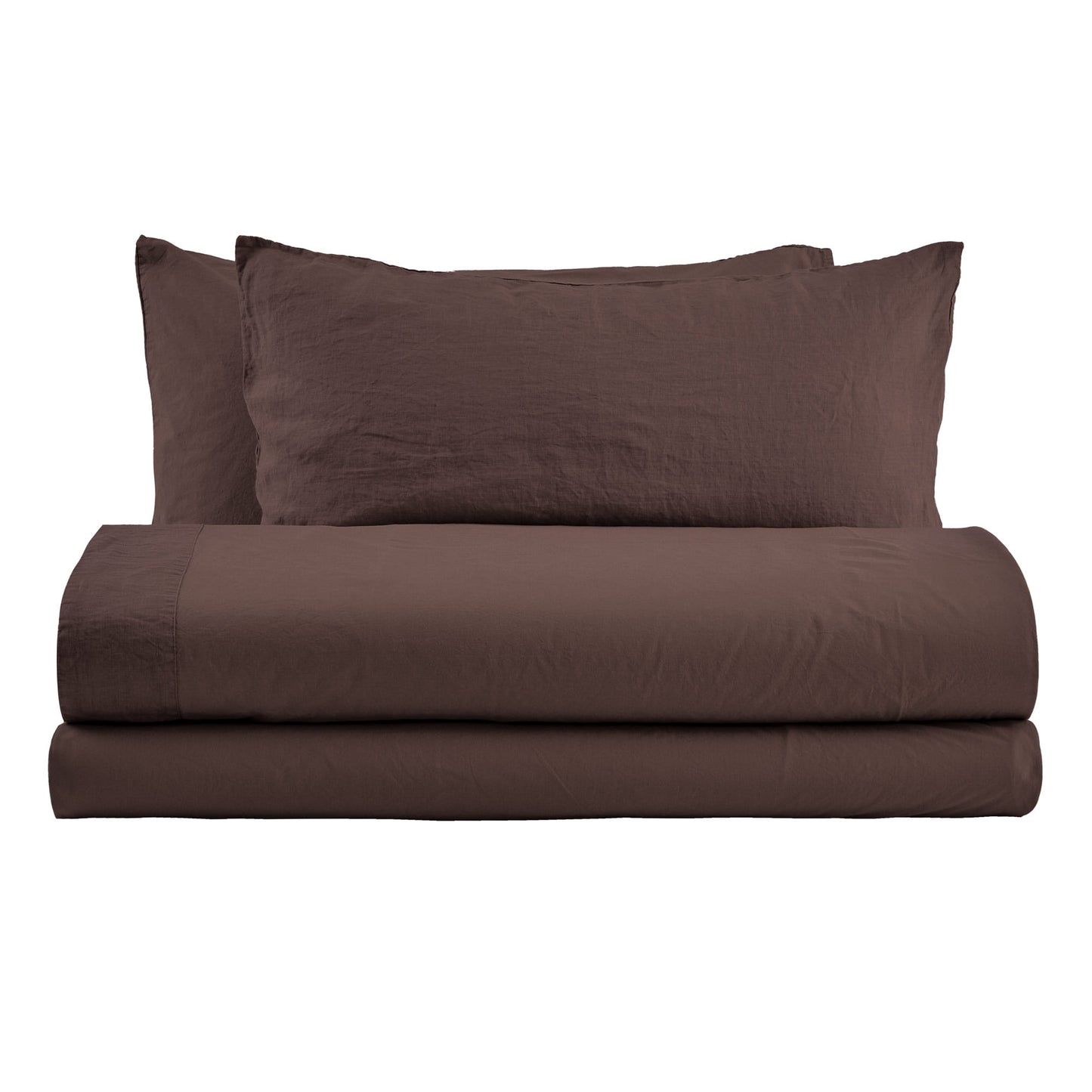 NANTES COMPLETO LETTO MATRIMONIALE IN COTONE CON BALZA DI LINO E FEDERE DUBLE FACE | Biancoperla