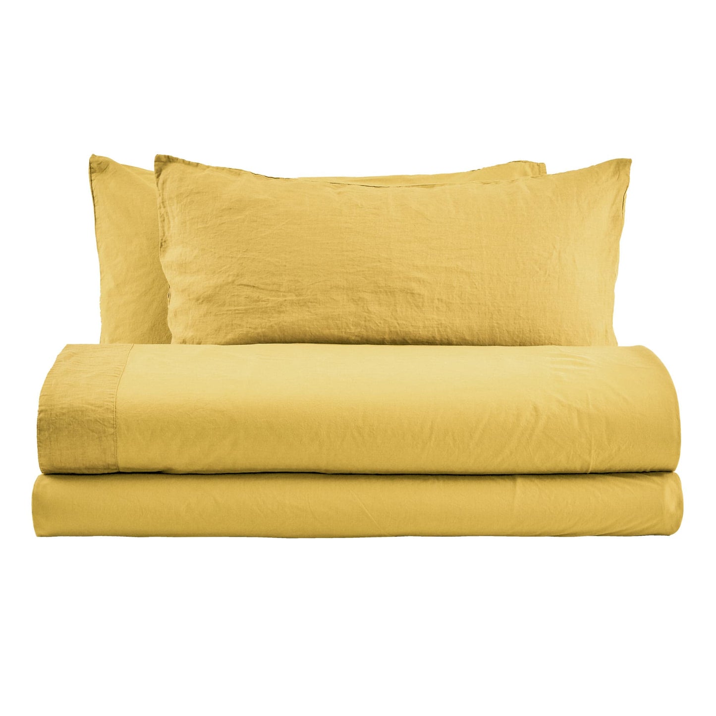 NANTES COMPLETO LETTO MATRIMONIALE IN COTONE CON BALZA DI LINO E FEDERE DUBLE FACE | Biancoperla
