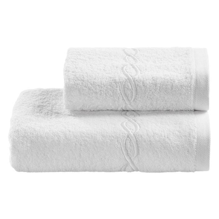 OLYMPIA SET ASCIUGAMANO VISO + OSPITE SPUGNA | Biancoperla