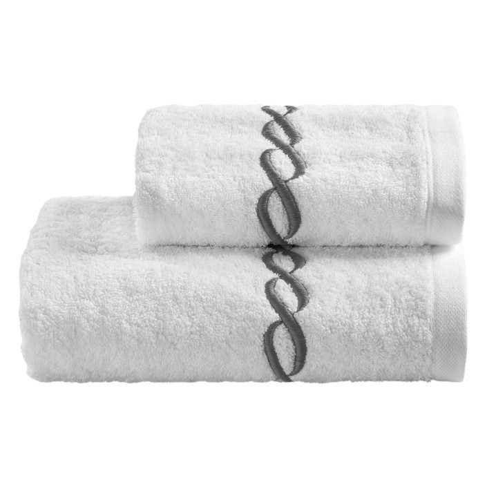 OLYMPIA SET ASCIUGAMANO VISO + OSPITE SPUGNA | Biancoperla