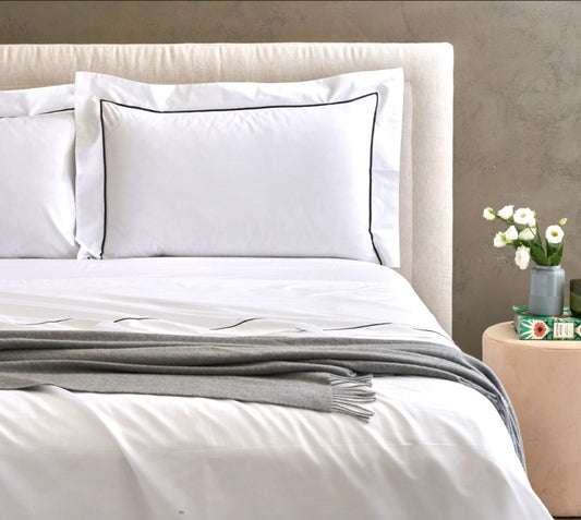 BACCHETTA COMPLETO LETTO MATRIMONIALE IN PERCALLE | Biancoperla