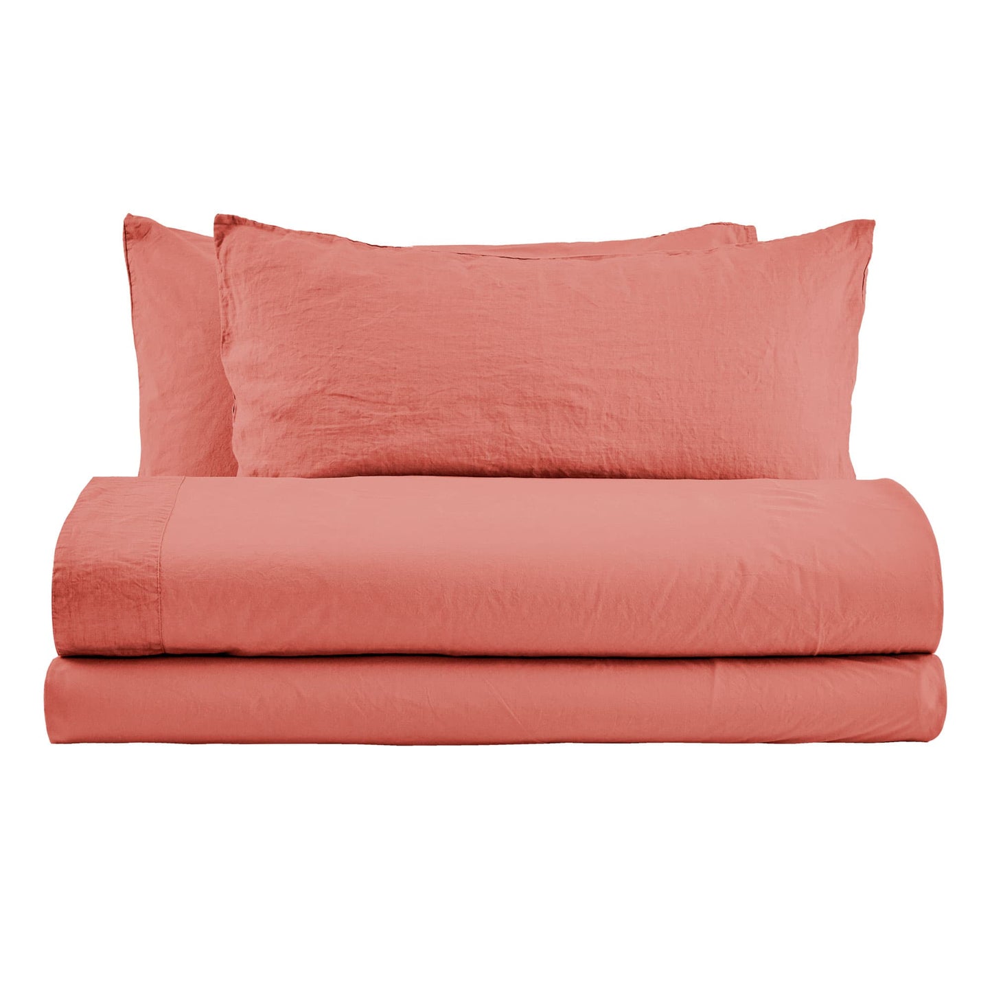 NANTES COMPLETO LETTO MATRIMONIALE IN COTONE CON BALZA DI LINO E FEDERE DUBLE FACE | Biancoperla