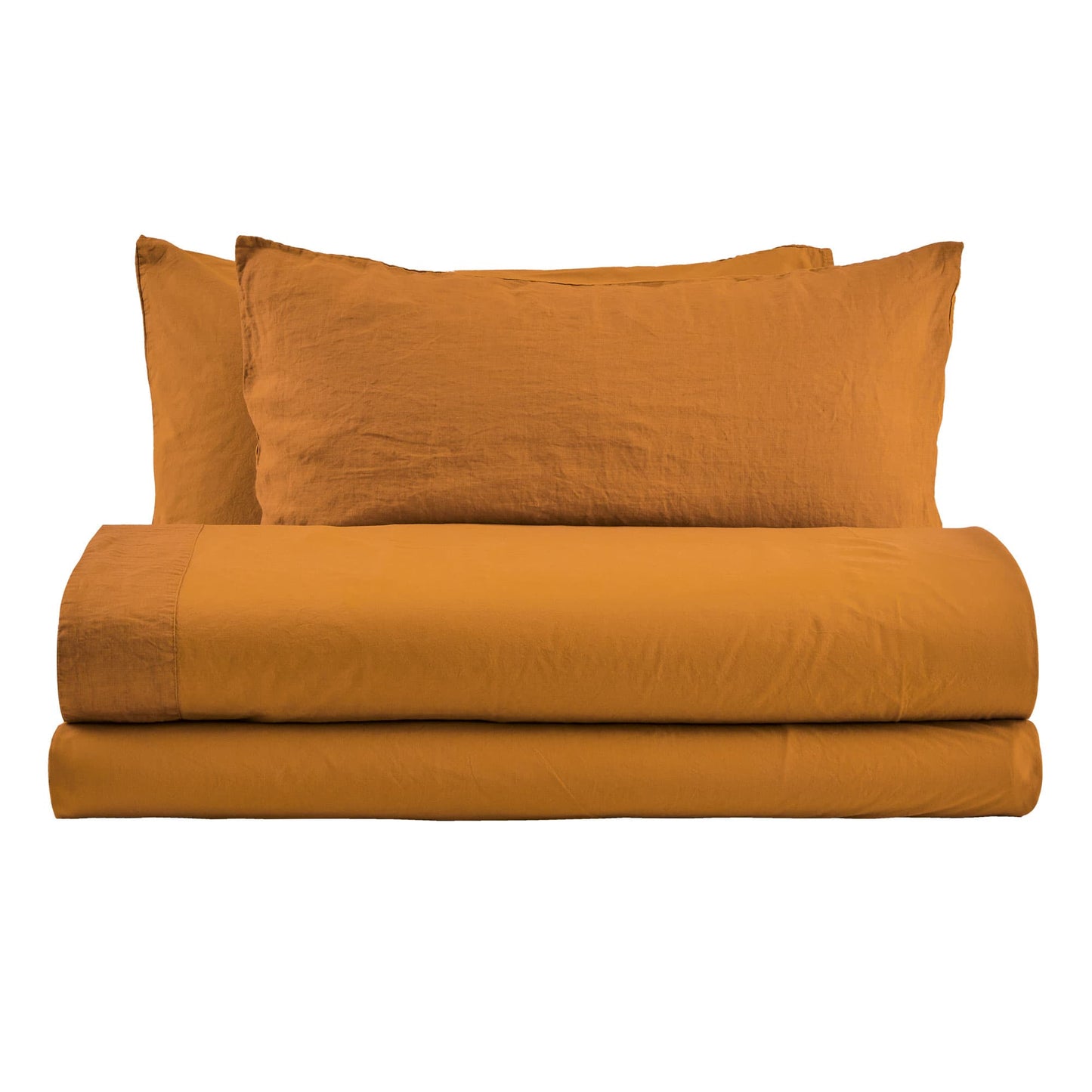 NANTES COMPLETO LETTO MATRIMONIALE IN COTONE CON BALZA DI LINO E FEDERE DUBLE FACE | Biancoperla