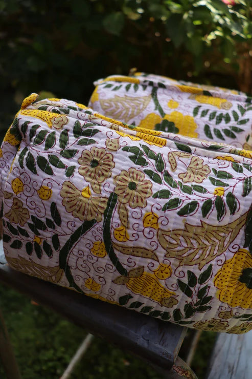 BEAUTY CASE GIALLO FIORI | Sutii Milano