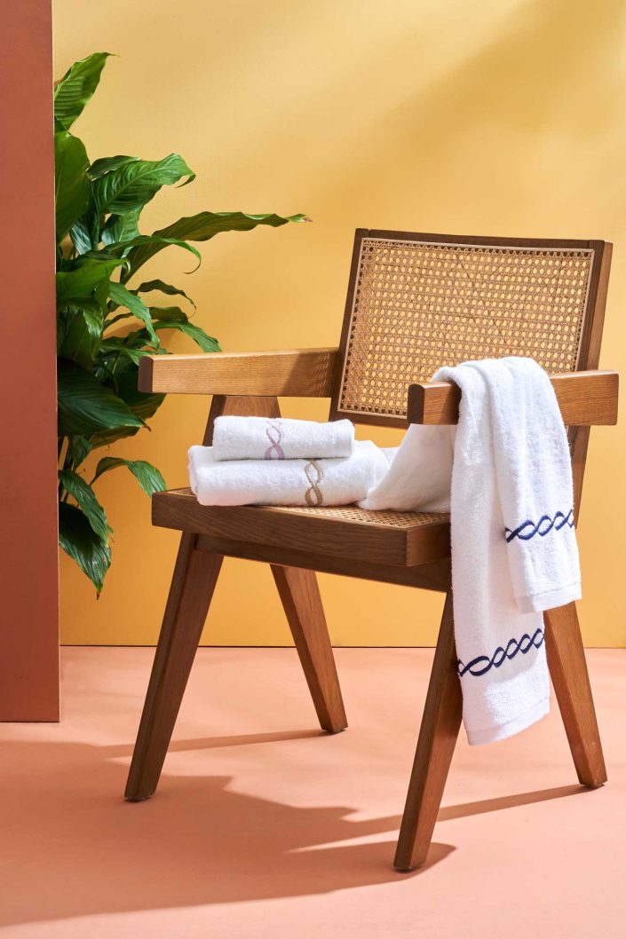 OLYMPIA SET ASCIUGAMANO VISO + OSPITE SPUGNA | Biancoperla