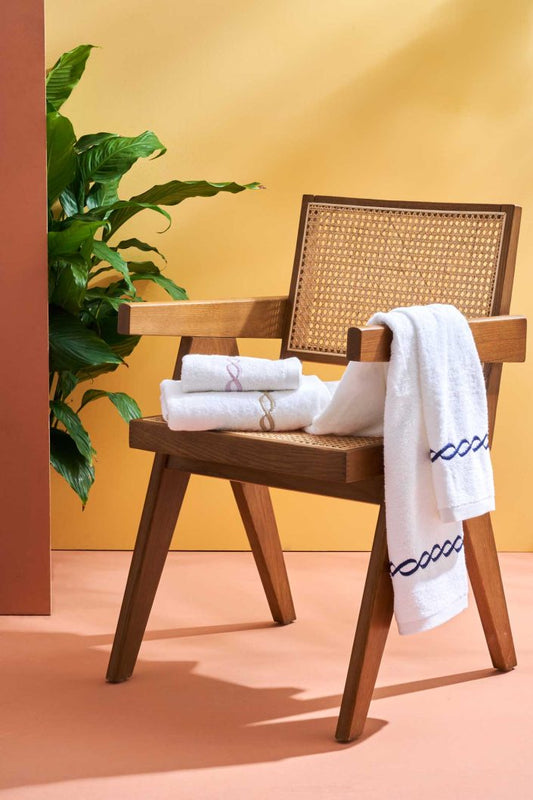 OLYMPIA SET ASCIUGAMANO VISO + OSPITE SPUGNA | Biancoperla